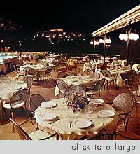 Roof Garden. Jason Inn Hotel in Thissio, Athens Town.