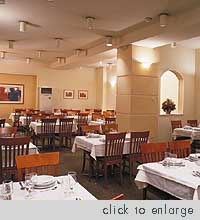 Restaurant. King Jason Hotel in Keramikos, Athens Town.