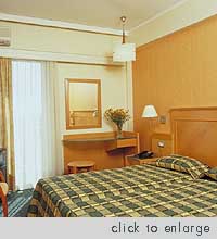 Bedroom. King Jason Hotel in Keramikos, Athens Town.
