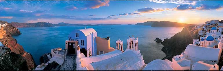 sunset caldera view