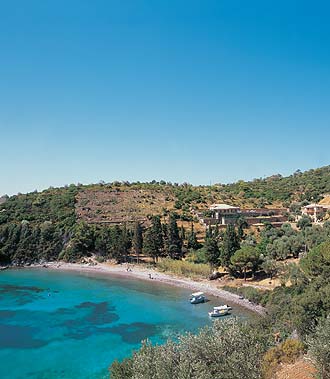 Hibiscus Villa in Agios Petros, Alonissos island. Luxury villa with private swimming pool and magnificent view