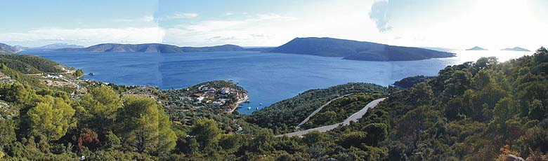 Jura Villa view of Agios Petros and the coastline
