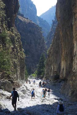 The famous Samaria Gorge in Chania
