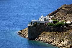 House at the edge of the cliff in Serifos island