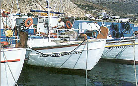 Small fishing boats in Sifnos