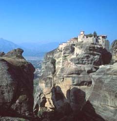 Meteora rock formations in Thessaly