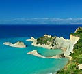 Cliff at the northwest coast of Corfu, Greece
