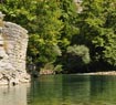 The clear water of Vicos gorge, Greece