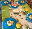 Colourful dining table