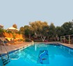 View of the swimming pool and the villa