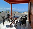 Rooftop apartment balcony with sea view