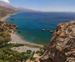 Preveli beach in Rethymnon