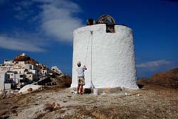 Old windmill in Anafi