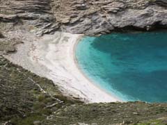 Sandy beach in Andros