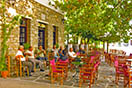 A coffee at the traditional cafe of Filoti's main square