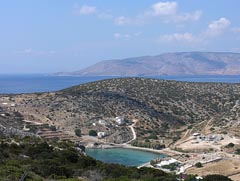 Schinoussa island in Cyclades, Greece
