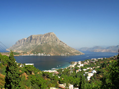 A view of Telendos island (Greece) from Kalymnos island