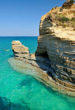 Magnificent green-blue sea waters