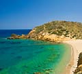 Crete island sandy beach